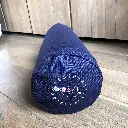 Bolster rond Bleu Marine.webp
