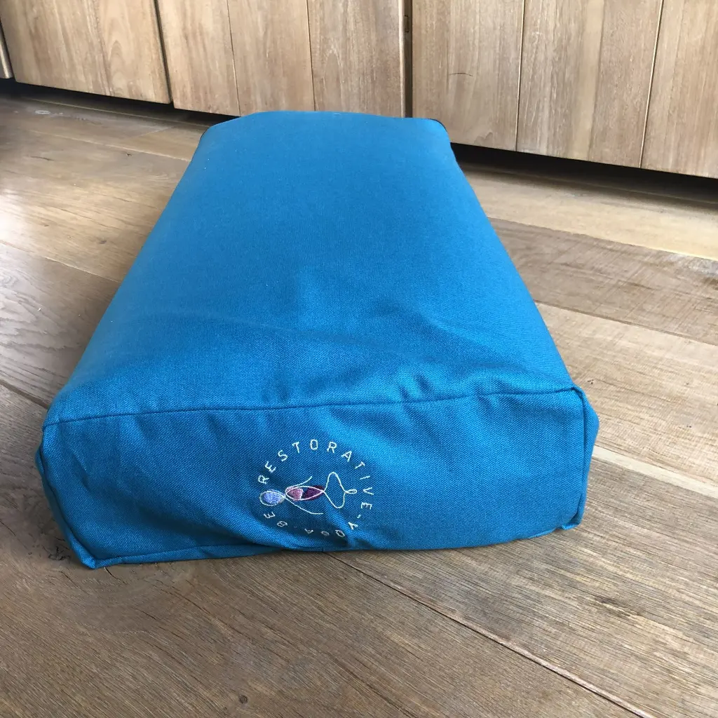 Bolster rectangulaire Bleu pétrole.webp