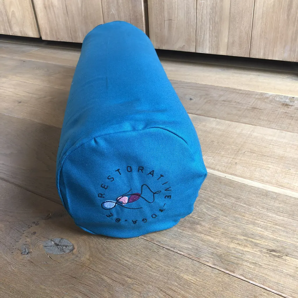 Bolster rond Bleu pétrole.webp